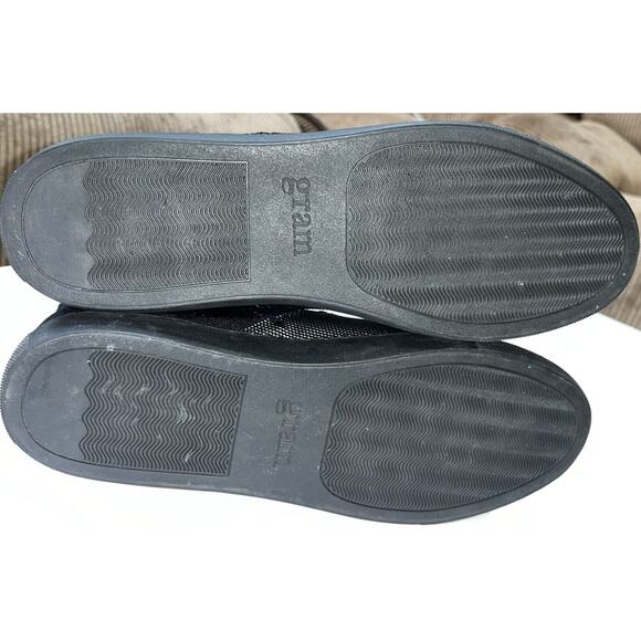 Gram Men’s Triple Textured High Top Sneaker Worn 1X Navy/Black Size 9.5 (43) - Picture 6 of 11